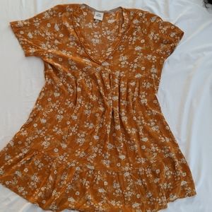 Short Mustard Orange Dress